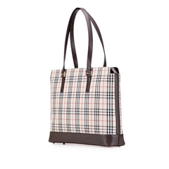 House Check Canvas Tote