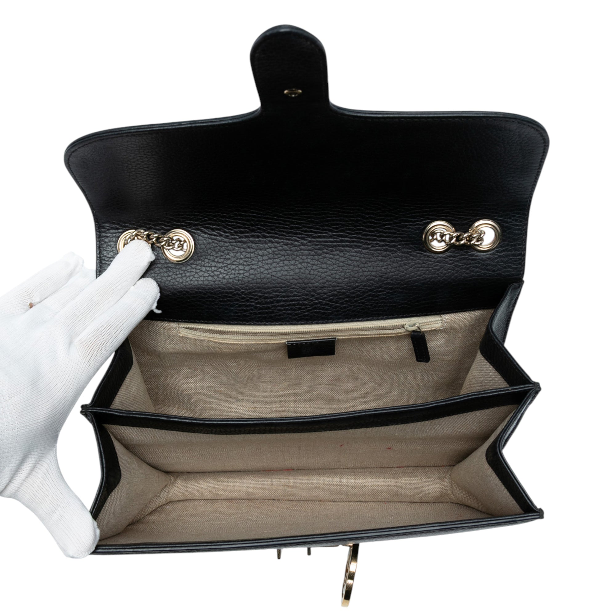 Medium Dollar Calfskin Interlocking G Crossbody