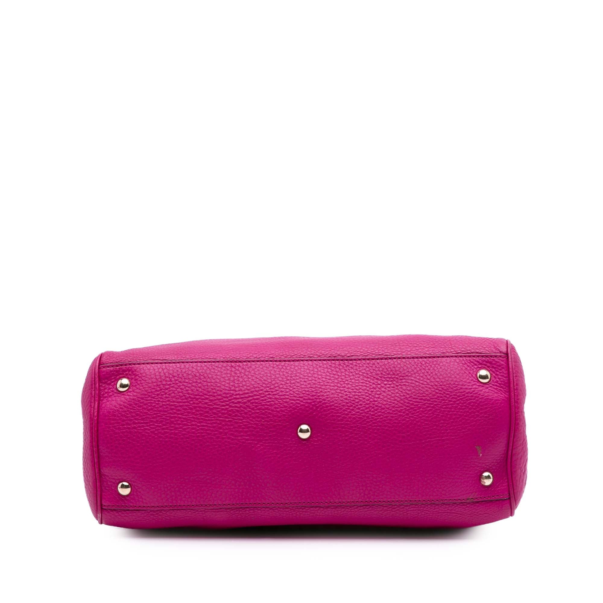 Medium Calfskin Bamboo Shopper Satchel