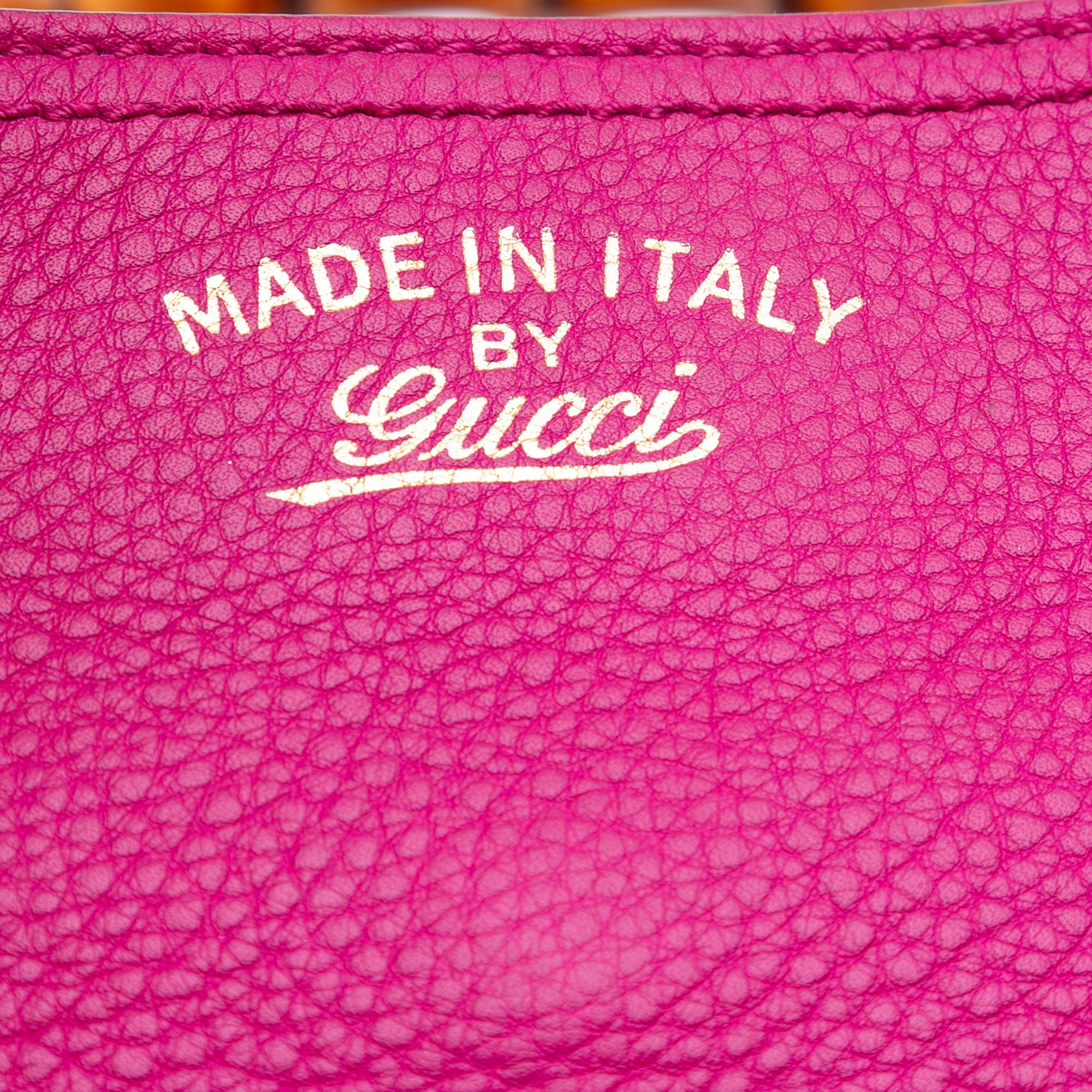 Medium Calfskin Bamboo Shopper Satchel