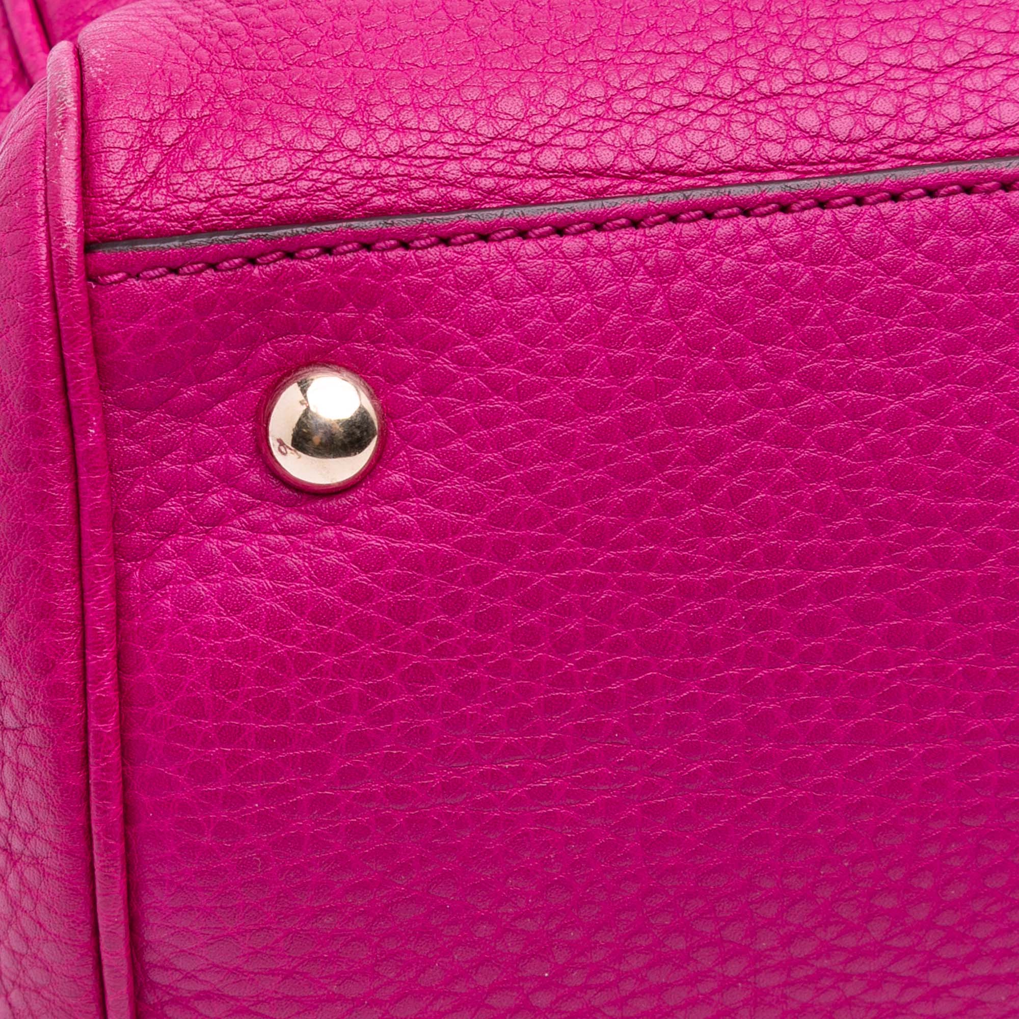 Medium Calfskin Bamboo Shopper Satchel