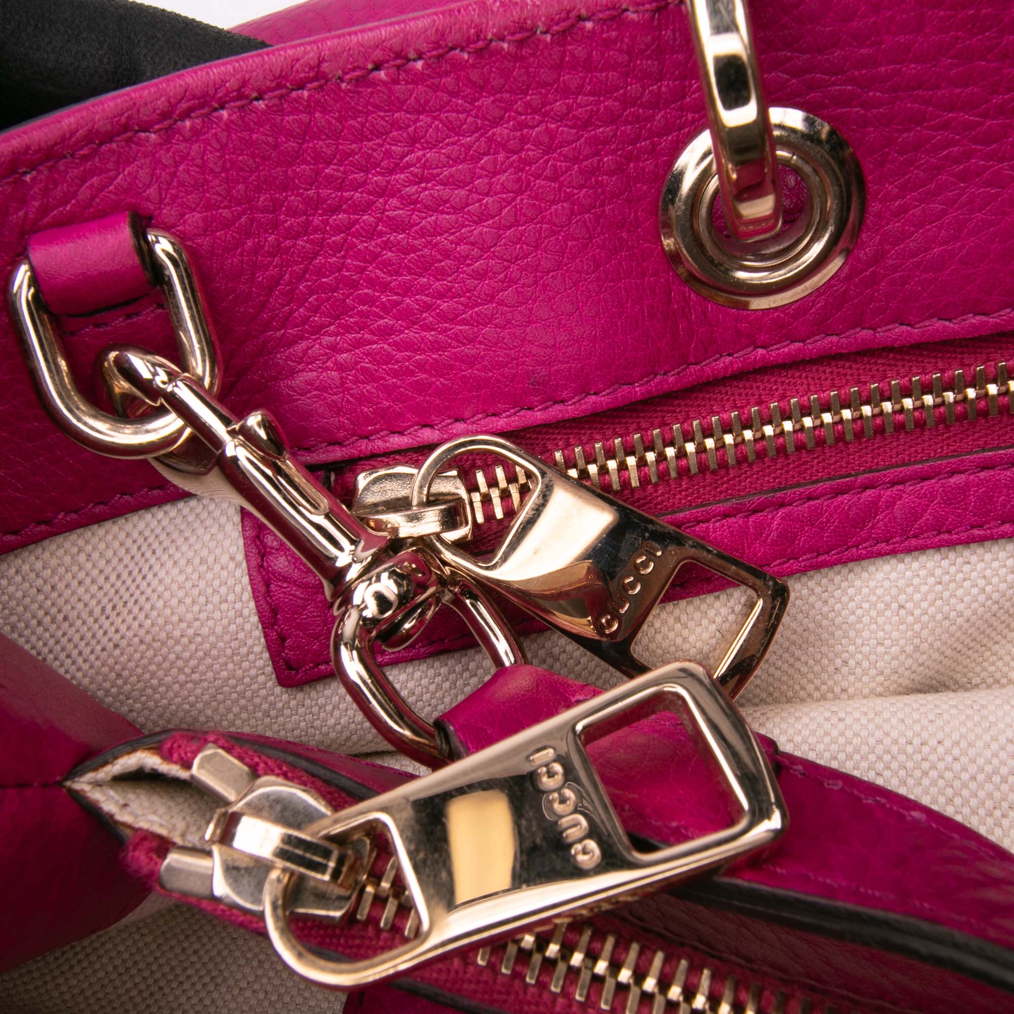 Medium Calfskin Bamboo Shopper Satchel