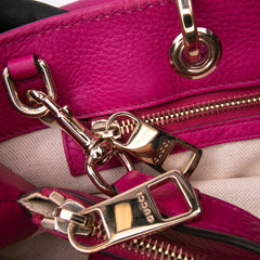 Medium Calfskin Bamboo Shopper Satchel