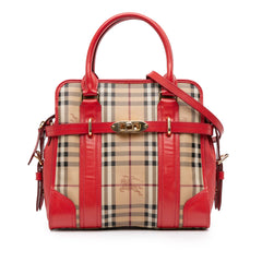 Haymarket Check Coated Canvas Minford Portrait Satchel