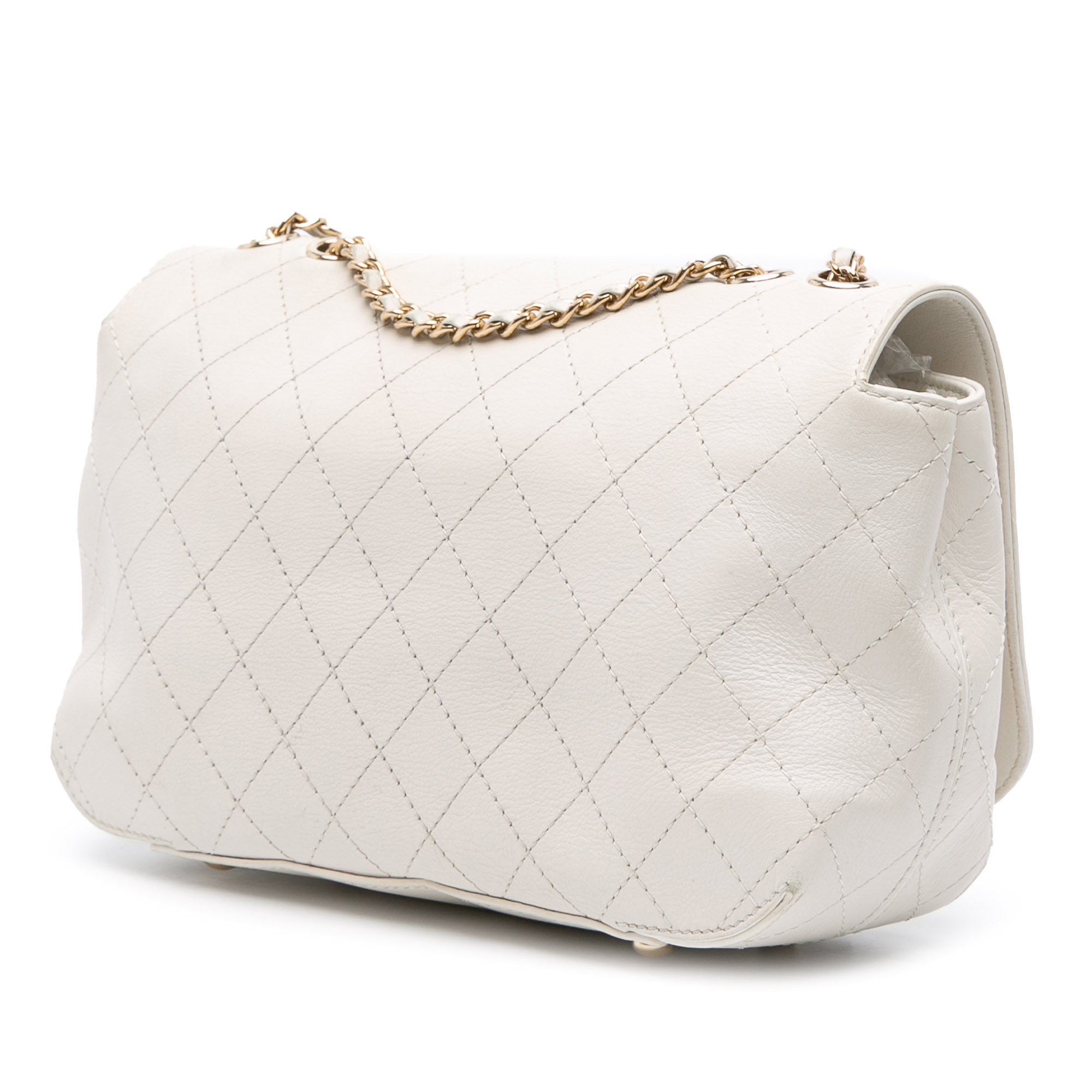Medium Stitched Calfskin Covered CC Flap