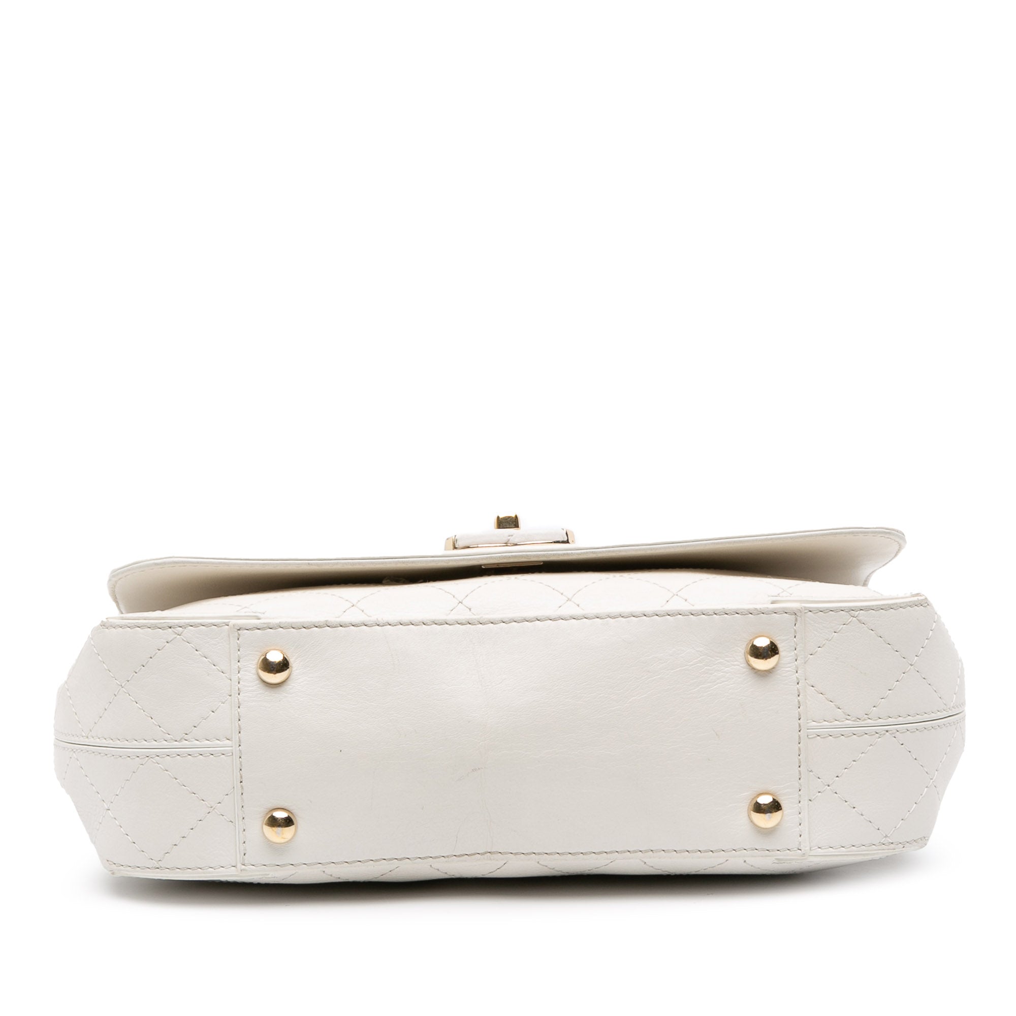 Medium Stitched Calfskin Covered CC Flap