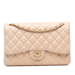 Jumbo Classic Lambskin Double Flap