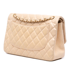 Jumbo Classic Lambskin Double Flap
