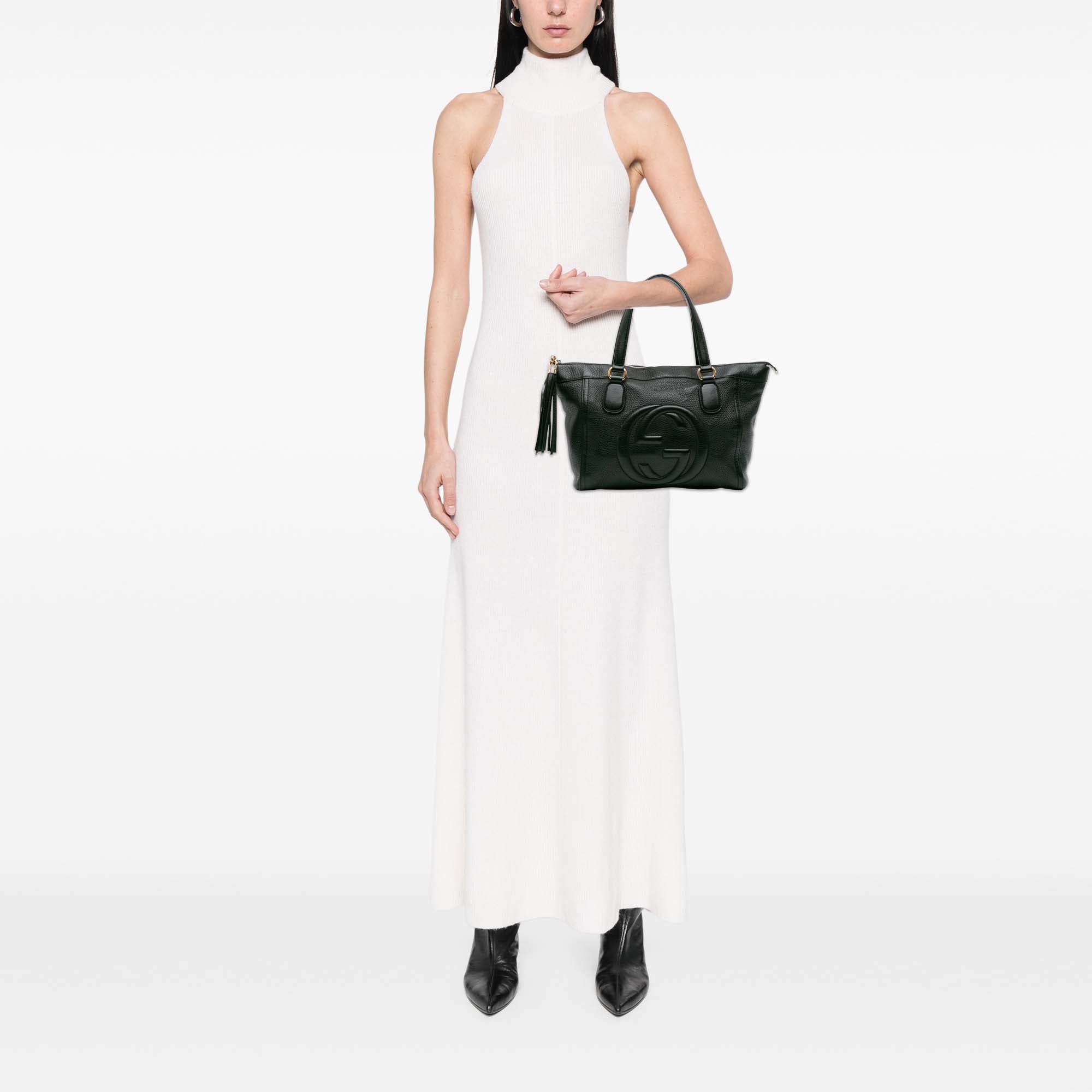 Small Leather Soho Working Tote