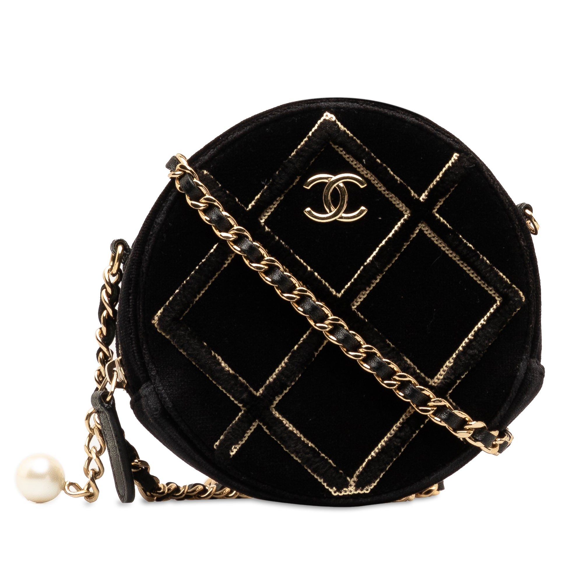 Velvet Pearl Sequin Round Crossbody_0