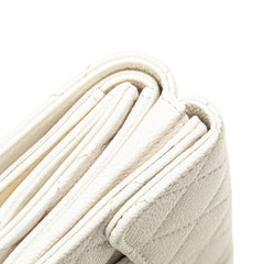 CC Quilted Caviar Trifold Flap Wallet