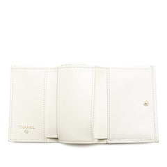 CC Quilted Caviar Trifold Flap Wallet
