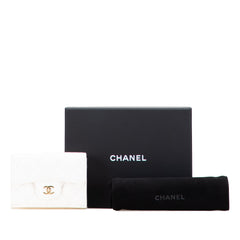 CC Quilted Caviar Trifold Flap Wallet