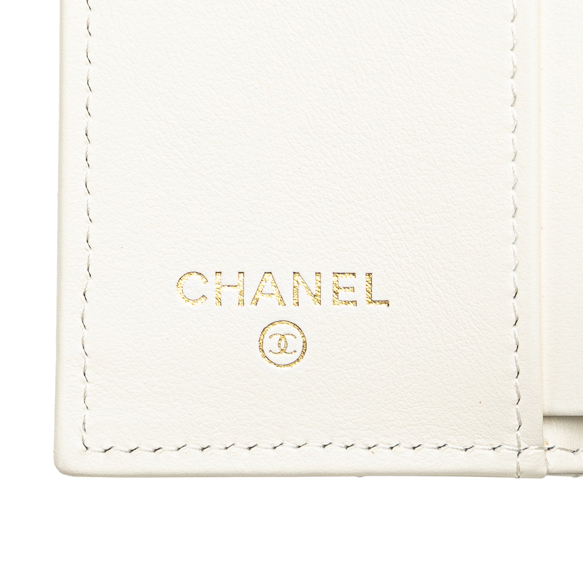 CC Quilted Caviar Trifold Flap Wallet