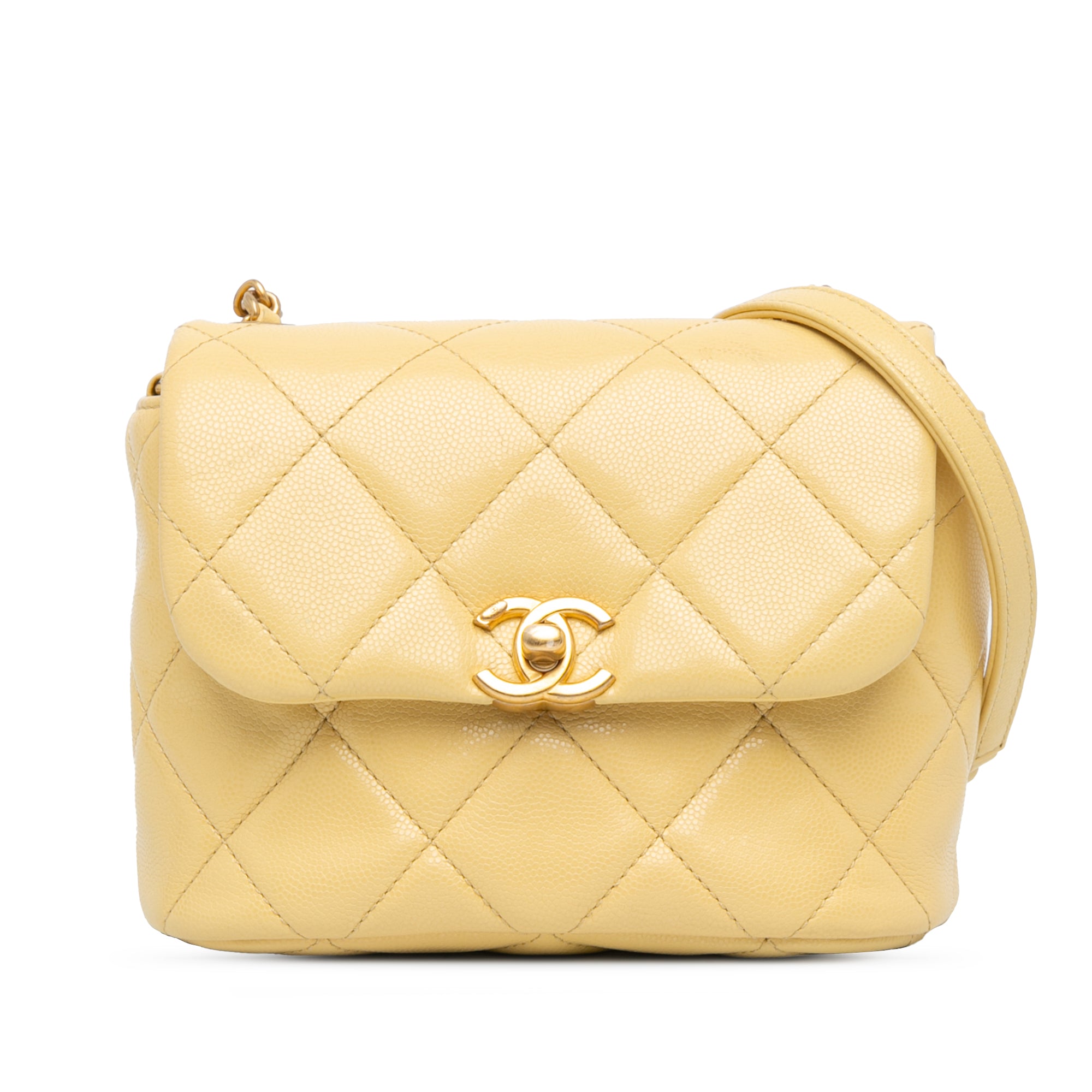 Mini CC Quilted Caviar Flap