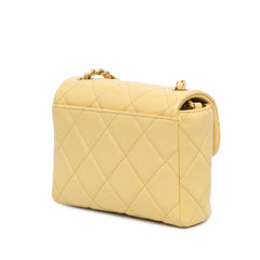 Mini CC Quilted Caviar Flap