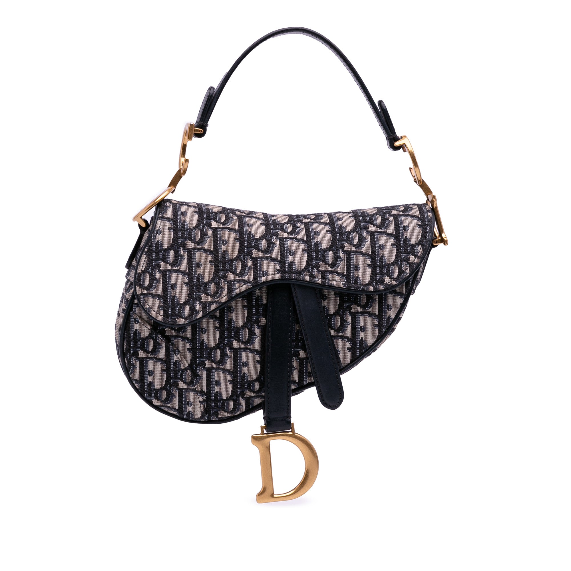 Mini Oblique Canvas Saddle Bag