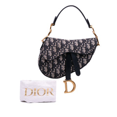 Mini Oblique Canvas Saddle Bag