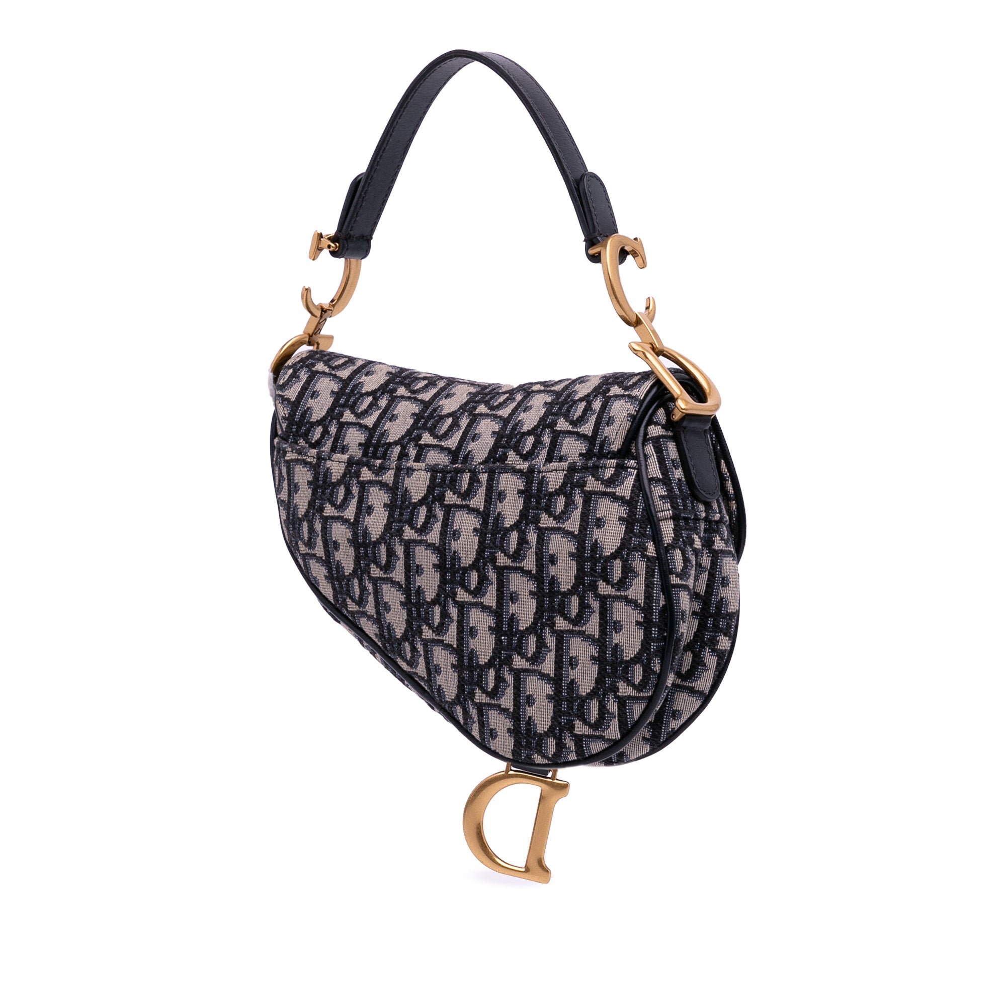 Mini Oblique Canvas Saddle Bag