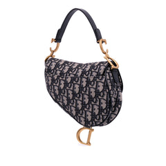 Mini Oblique Canvas Saddle Bag
