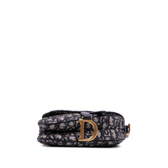 Mini Oblique Canvas Saddle Bag