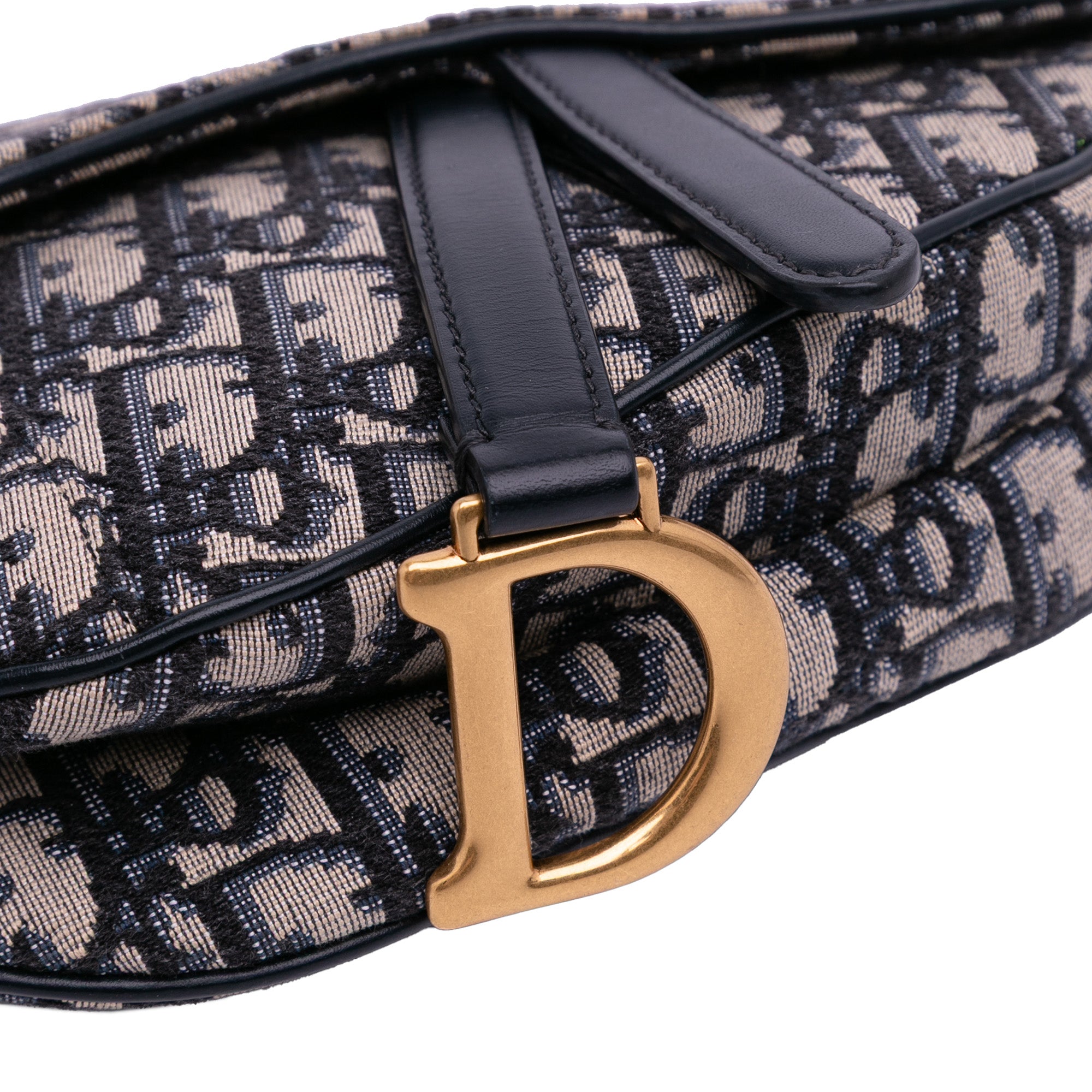 Mini Oblique Canvas Saddle Bag