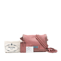 Glace Calf Studded Etiquette Flap Crossbody