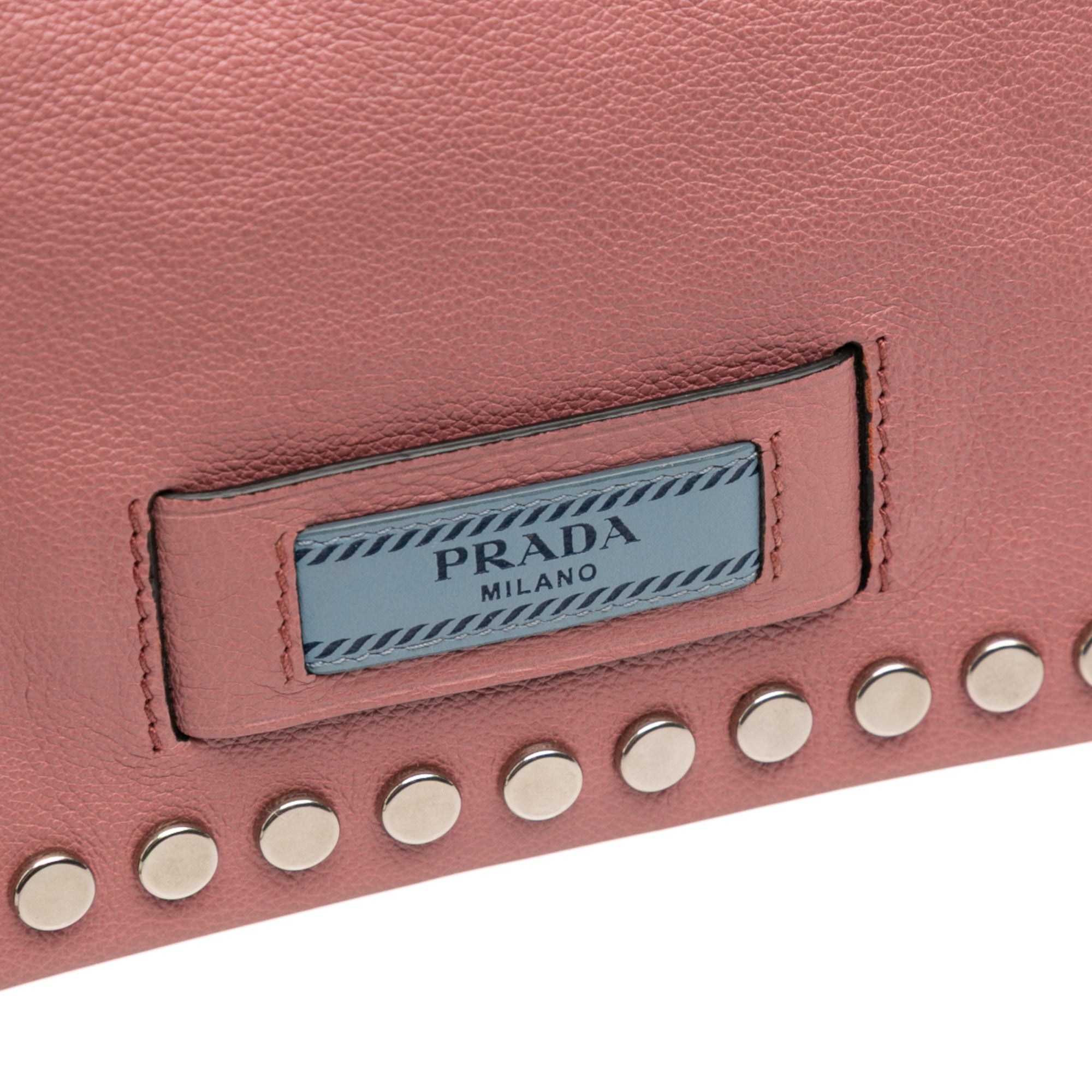 Glace Calf Studded Etiquette Flap Crossbody