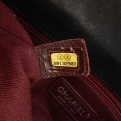 Chocolate Bar Iridescent Calfskin Bubble Flap