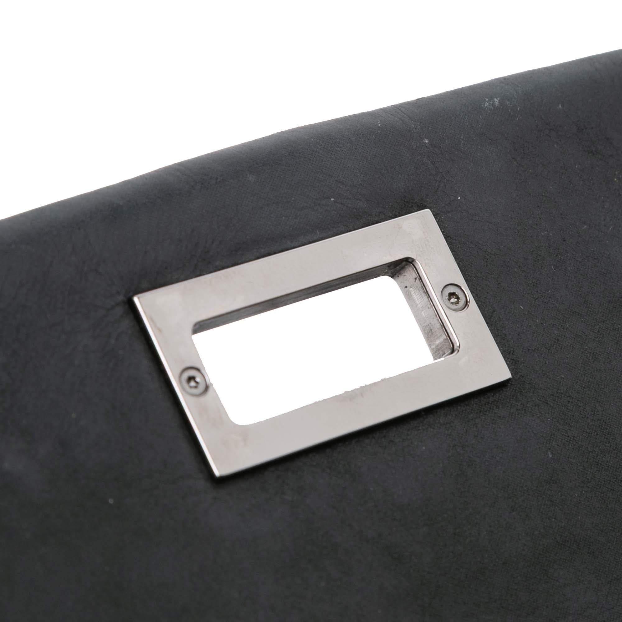 Chocolate Bar Iridescent Calfskin Bubble Flap