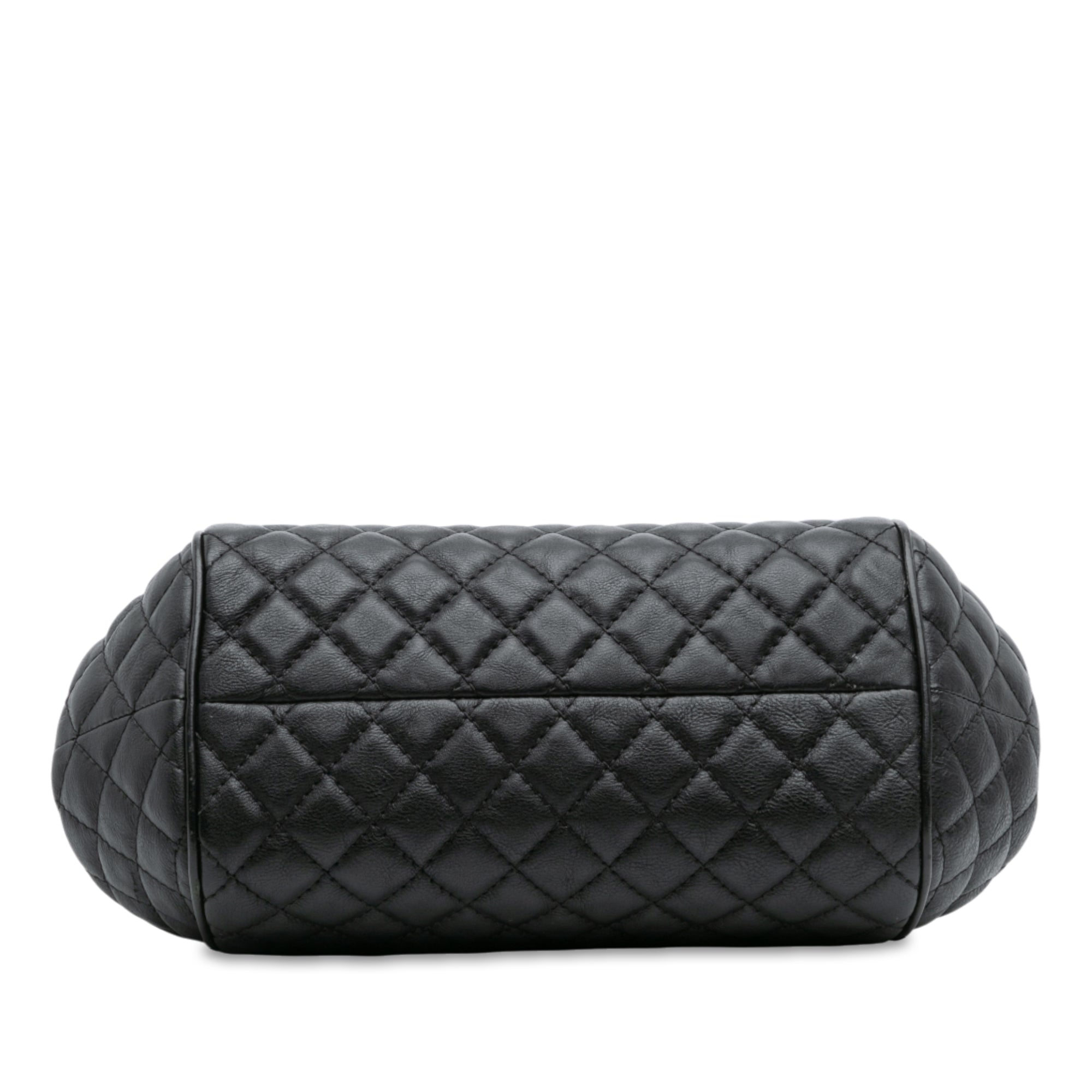 Paris Rome Quilted Calfskin Colosseum Lock Frame Bowling Bag