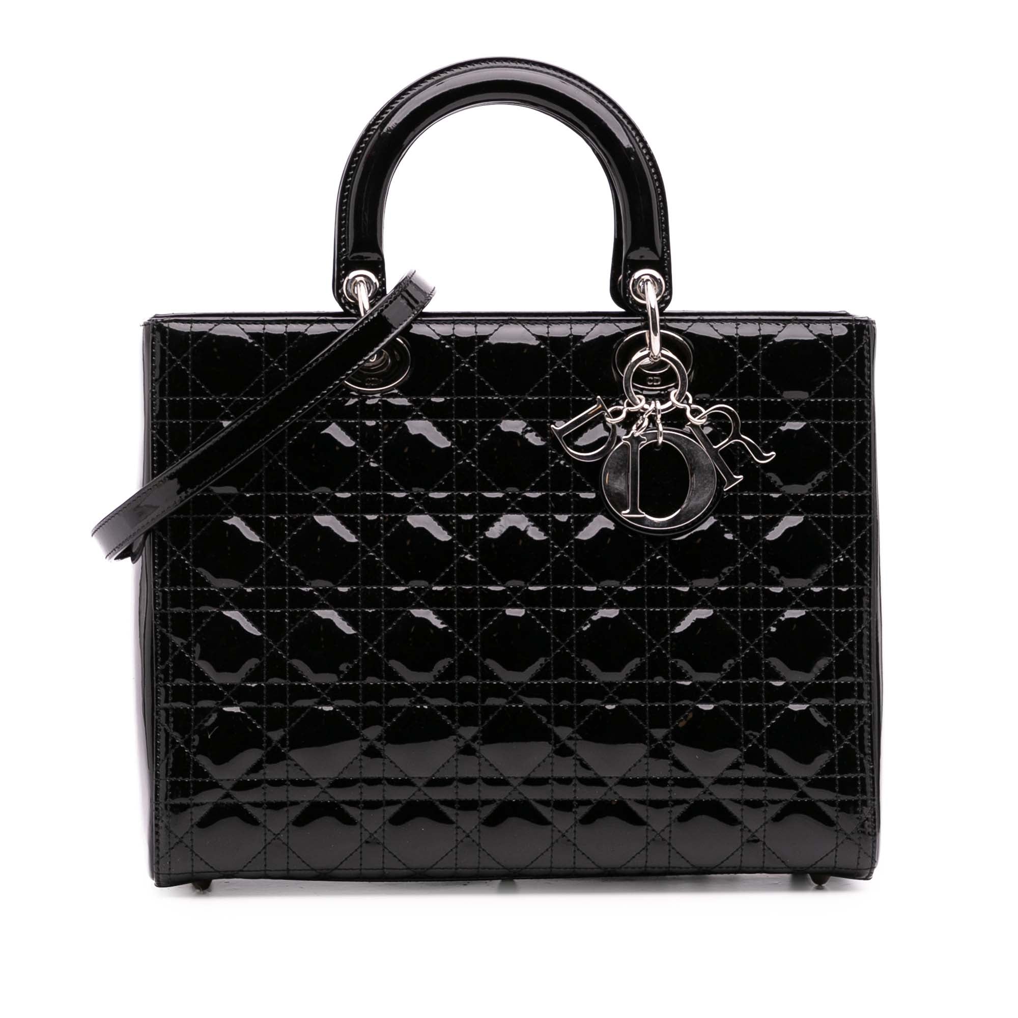 Large Patent Cannage Lady Dior