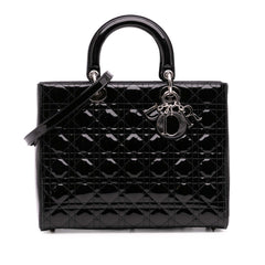 Large Patent Cannage Lady Dior