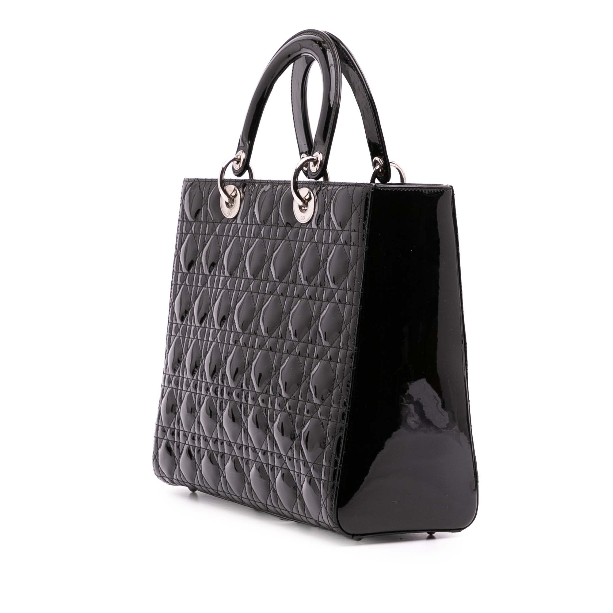 Large Patent Cannage Lady Dior