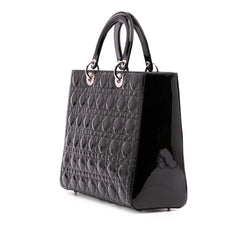 Large Patent Cannage Lady Dior