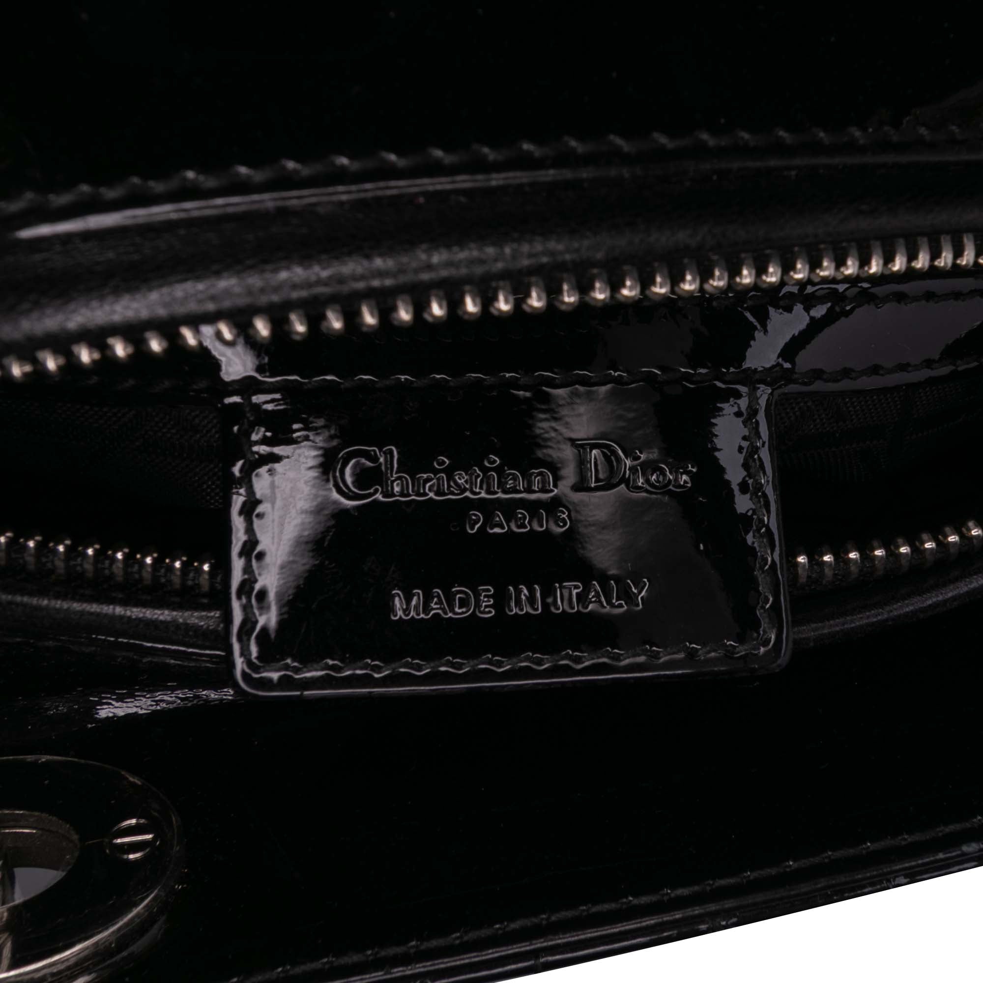 Large Patent Cannage Lady Dior