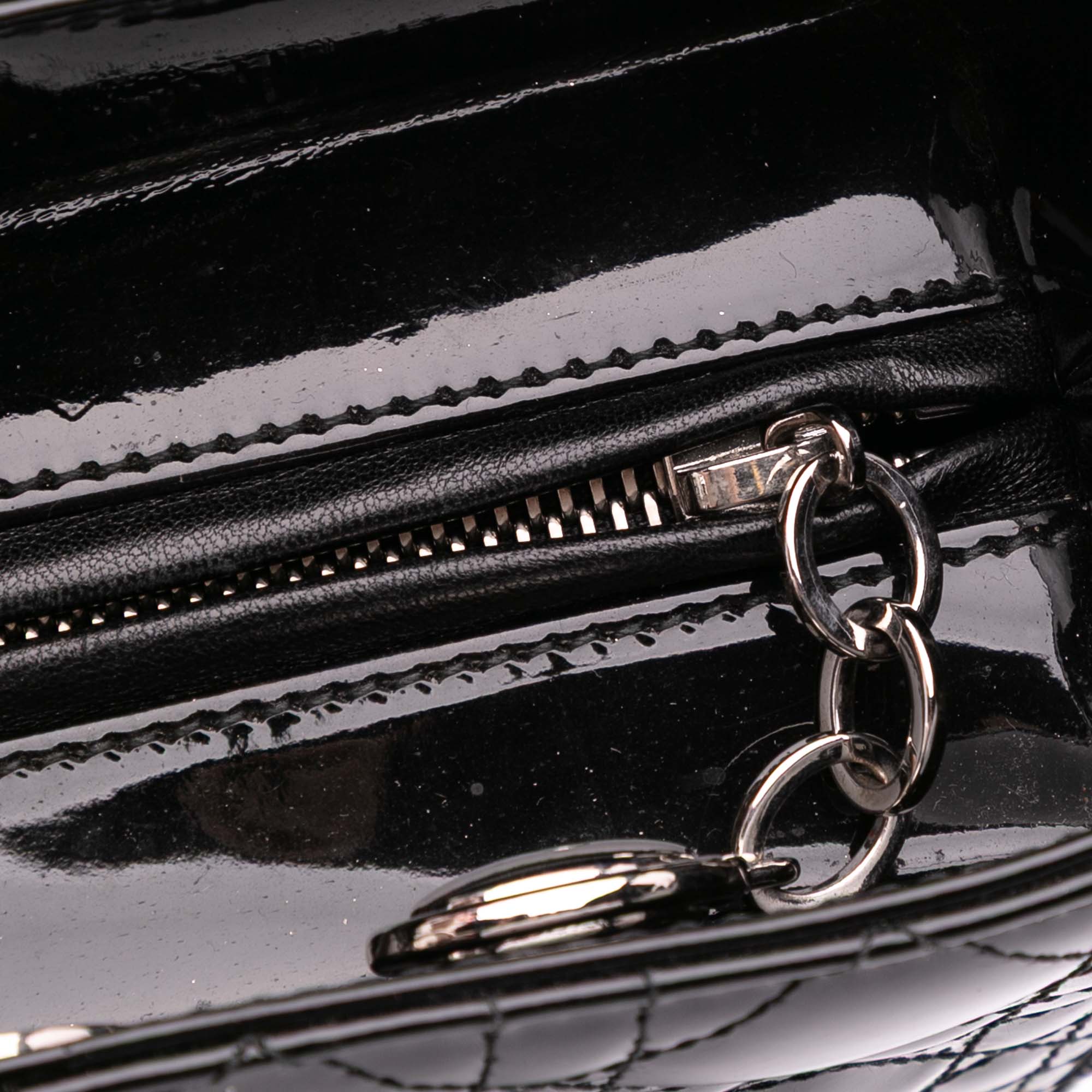 Large Patent Cannage Lady Dior