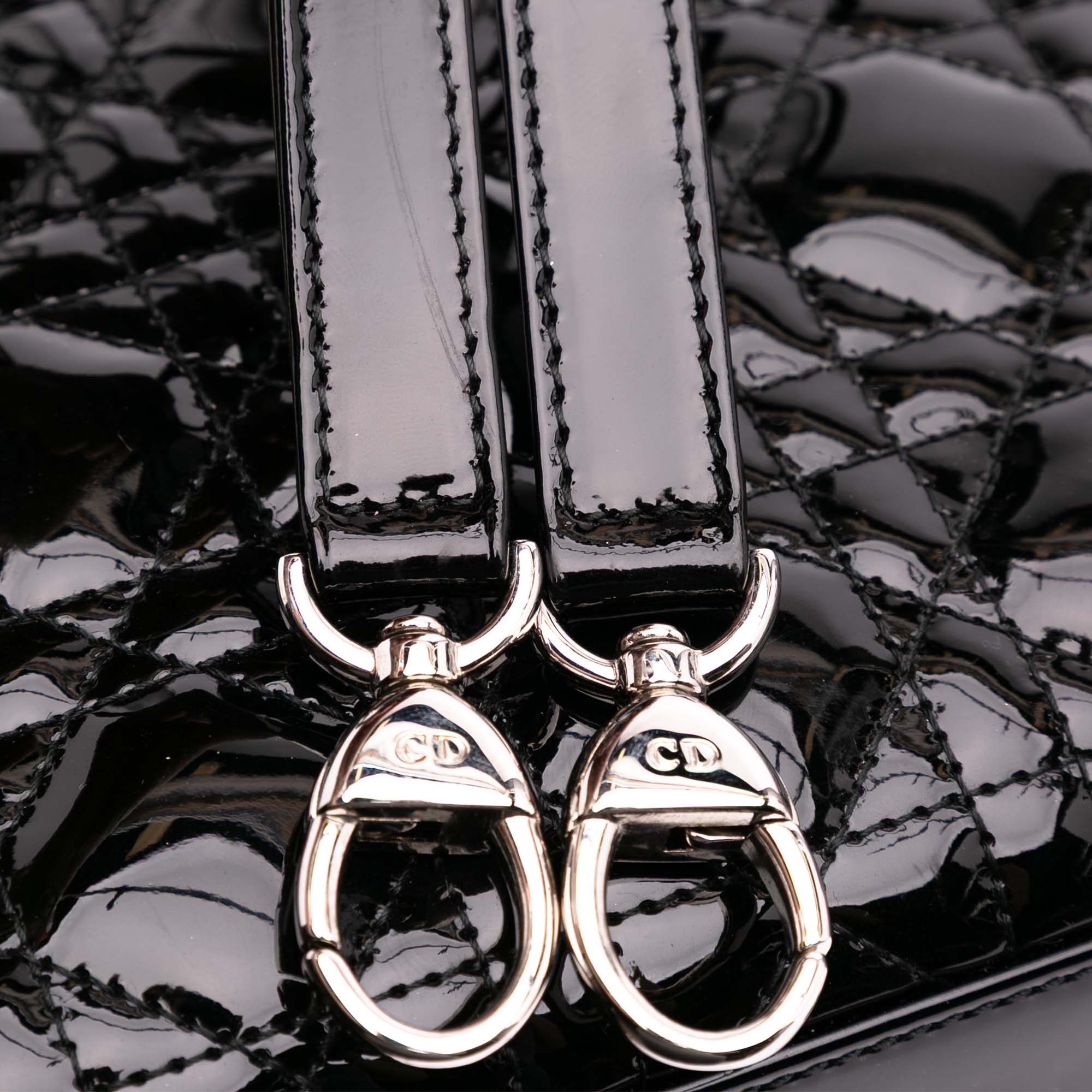 Large Patent Cannage Lady Dior