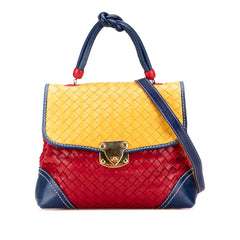 Tricolor Nappa Intrecciato Satchel