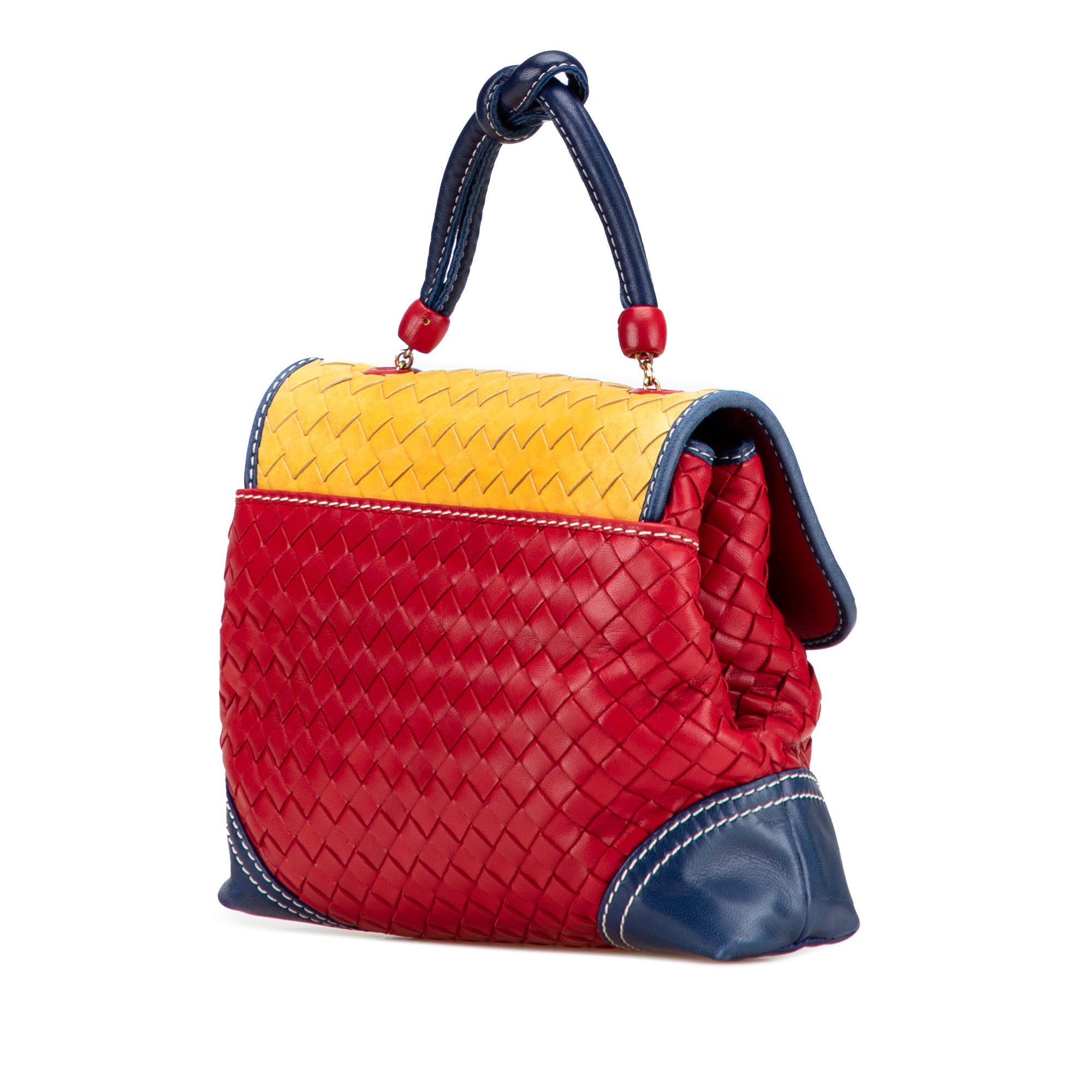 Tricolor Nappa Intrecciato Satchel
