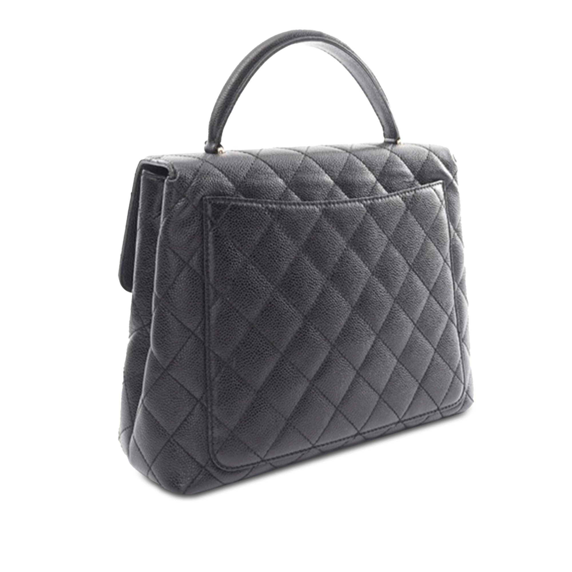 CC Quilted Caviar Kelly Top Handle Bag