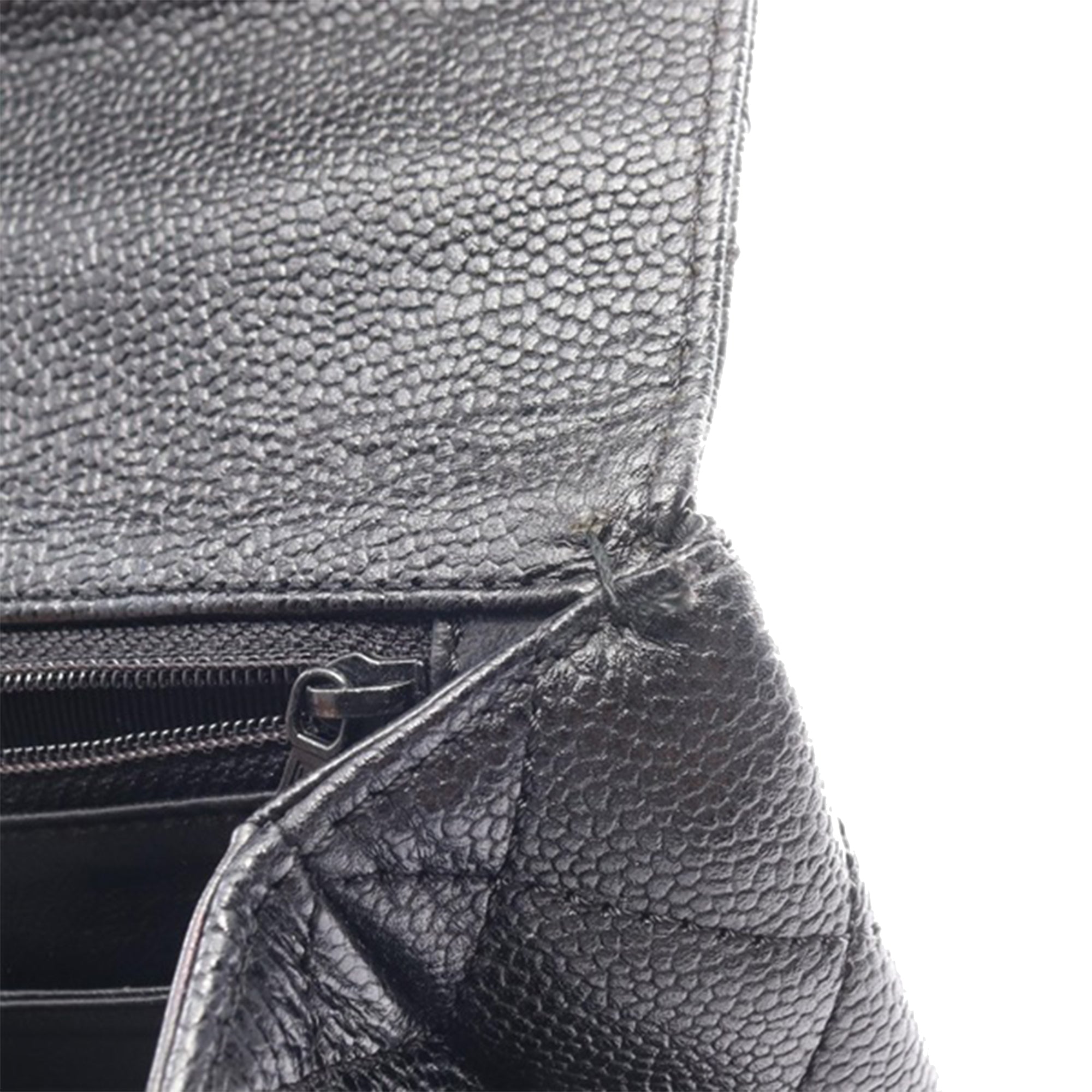 CC Quilted Caviar Kelly Top Handle Bag