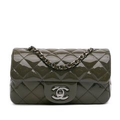 Extra Mini Rectangular Classic Patent Single Flap
