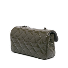 Extra Mini Rectangular Classic Patent Single Flap
