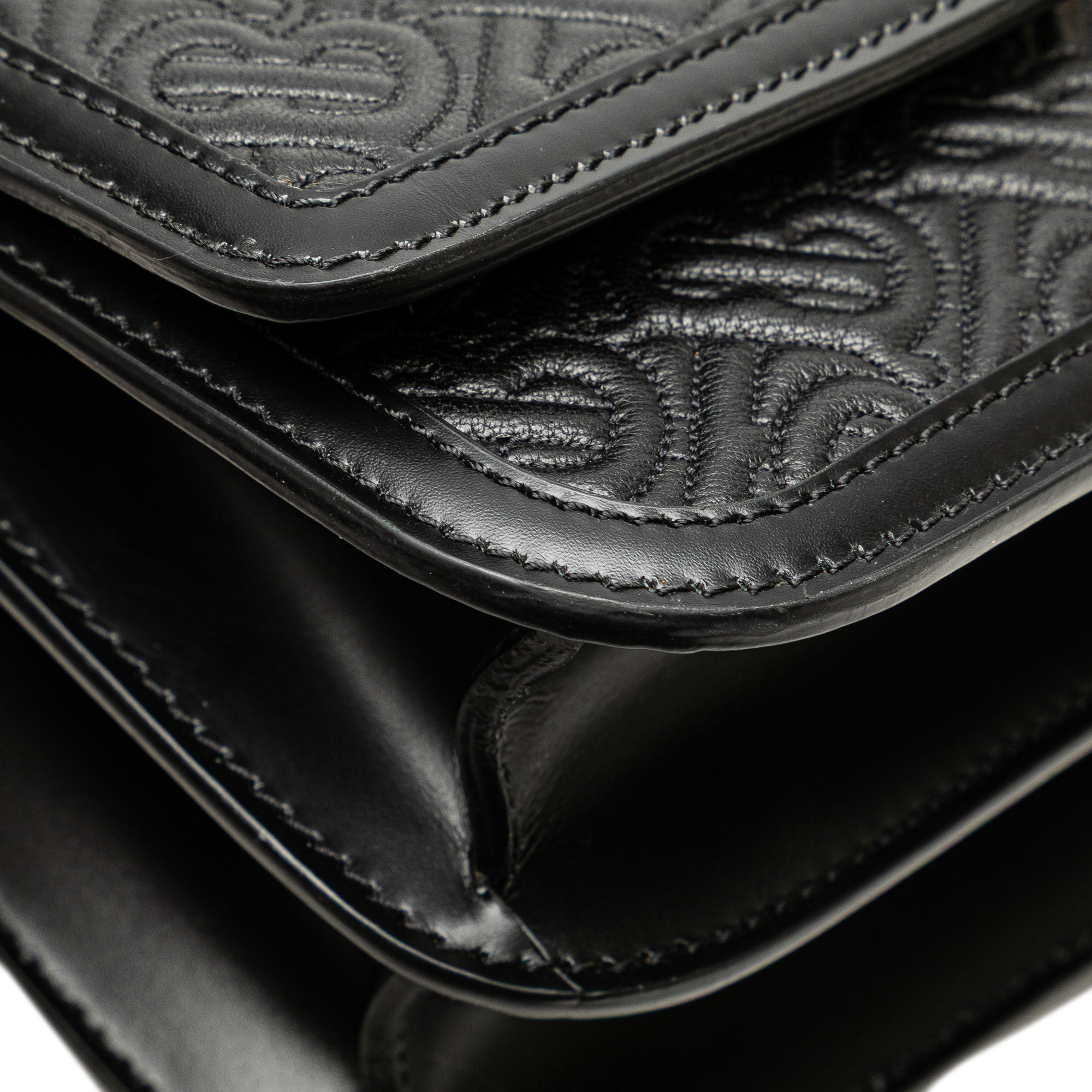 Medium TB Monogram Embossed Calfskin Chain Crossbody