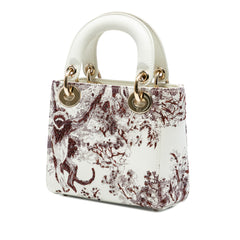 Limited Edition Mini Calfskin Embroidered Toile de Jouy Lady Dior