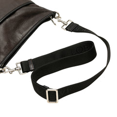 Anagram Leather Messenger Bag