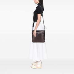 Anagram Leather Messenger Bag