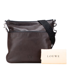 Anagram Leather Messenger Bag