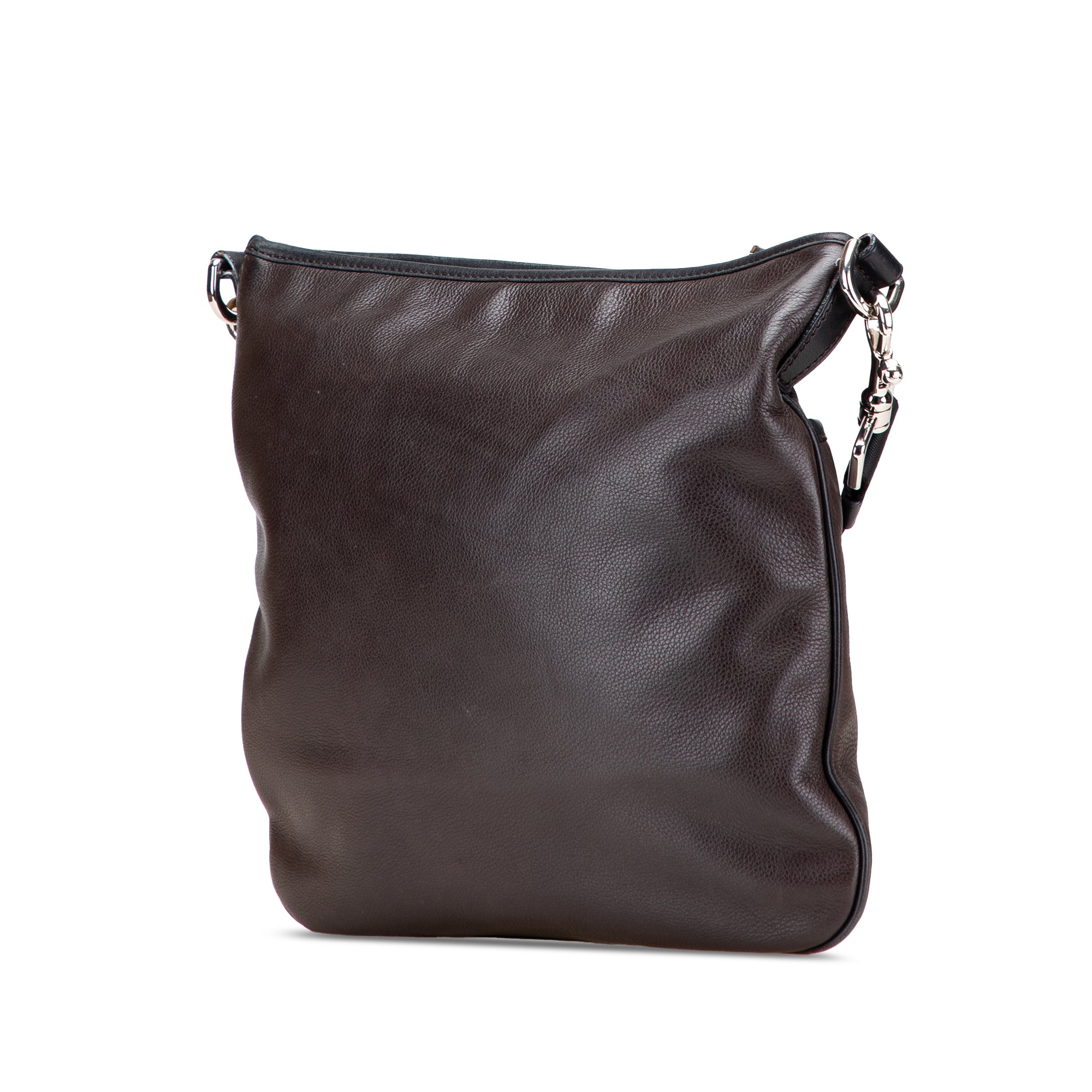Anagram Leather Messenger Bag